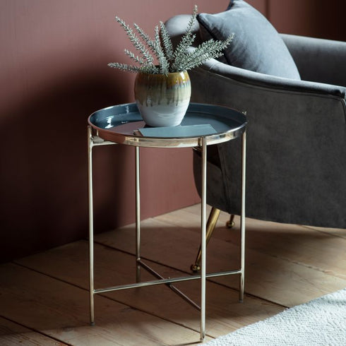 PaulaHome - Valetta Side Table Silverdark Grey